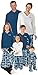 Blue Snowflake Fleece Matching Pajamas for the Whole Family
