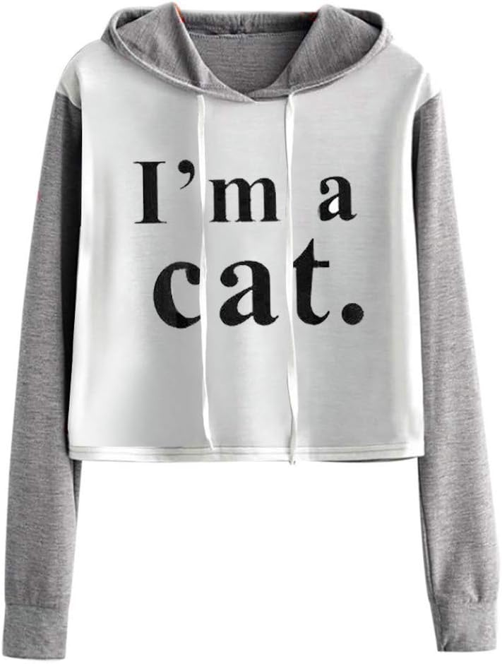 Women Sweatshirt Girl Plus Size Patchwork Long Sleeve Jumper Pullover Tops