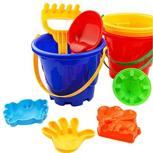 Vibola Beach Sand Play Toys Set 7pcs/set Bucket Rakes Sand Wheel Watering Castle Bucket Spade Shovel Rake Water Tools Sand Play Bath Toys For Children Learning Study Toys