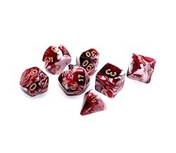 DND Dice Set Red Mix White Dice for Dungeon and