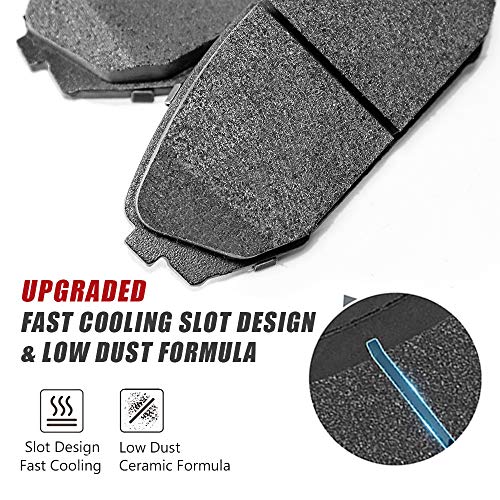 BRAKEUS Front Rear Quiet D793 D865 Ceramic Brake Pads Sets Replacement For 2001-2002 For Acura MDX,2002-2004 For Honda Odyssey In | Whizz - Foto 2