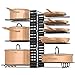 Last Minute Kitchen Pot & Pan Organizer 3 DIY Method Adjustable 8+ Rack System for Pantry Cabinet & Countertop Black Heavy Duty Steel (ECO-FRIENDLY)…