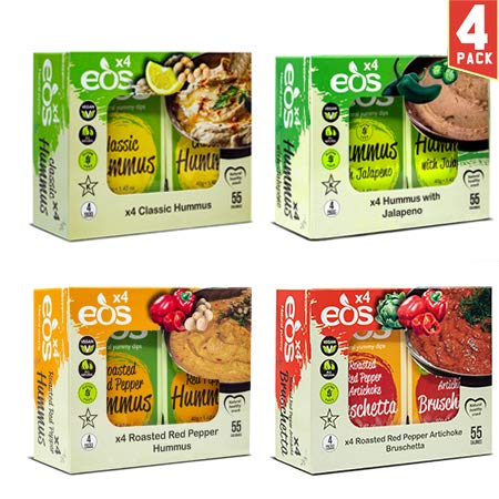 EOS Natural Healthy Snack Grab & Go Pocket Humus (Variety Pack)