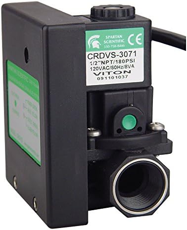 Spartan Scientific 1/2" NPT Heavy-Duty Electronic Minimal Air Loss Auto Drain Valve CRDVS-3072, Made in USA