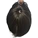 Namecute Top Wiglet Womens Top Hairpieces Clip in/on Hair Short Black Mix Brown Color Heat Resistant Synthetic Mix Human Hair Bang for Thinning Hair, Hair Loss ，Alopecia