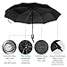 JEOutdoors Travel Umbrella Compact 10 Ribs Windproof Folding Auto Open/Close with Teflon Coating
