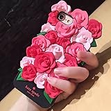 CASESOPHY 3D Pink Rose Case for iPhone 6 iPhone 6s Regular Size 4.7
