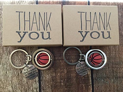 Basketball Coach Appreciation Keepsake Key Chain with Gift Packaging for Your Coach Set of 2