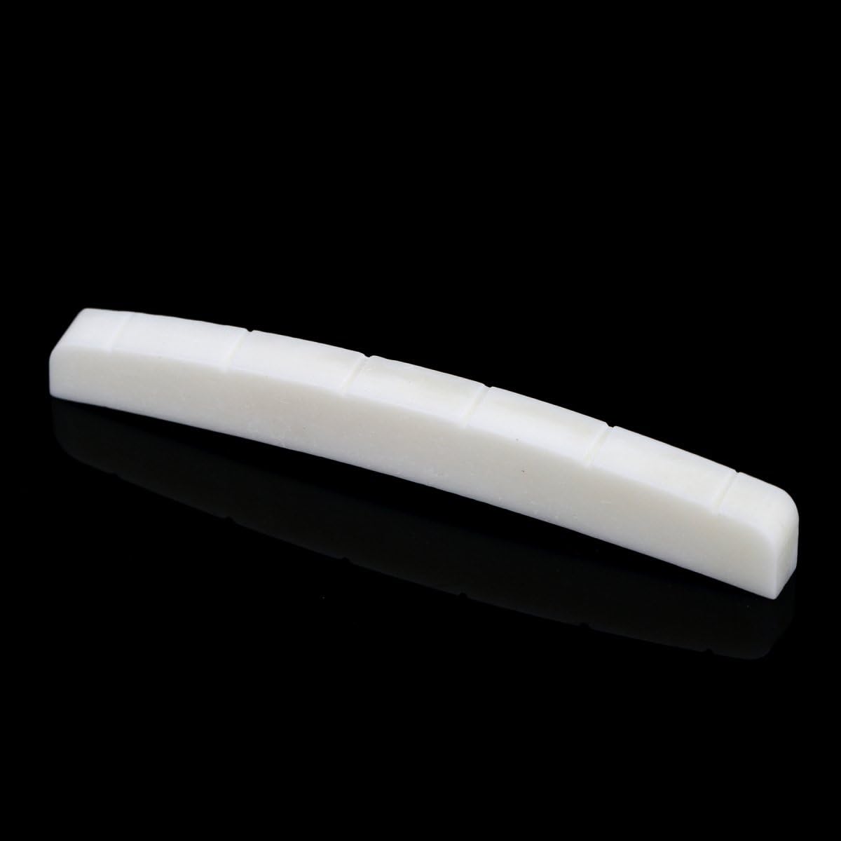 Musiclily 43mm Guitar Slotted Bone Nut Flat Bottom for Strat Tele Electric Guitar,43x3.2x5mm(2 Pieces), White 43 x 3.2 x 5 mm