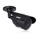 ZOSI 1/3" CMOS 1000TVL 960H CCTV Home Surveillance Weatherproof 3.6mm lens with IR Cut Bullet Security Camera - 42PCS Infrared LEDs, 120ft IR Distance, Aluminum Metal Housing