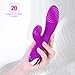 Vibrator ， Louviva Rabbit Vibrating G-spot Vibrator Massage 20 Frequency Vagina Clitoris Stimulation Silicone Waterproof Quiet Adult Sex toys for Women or Couples