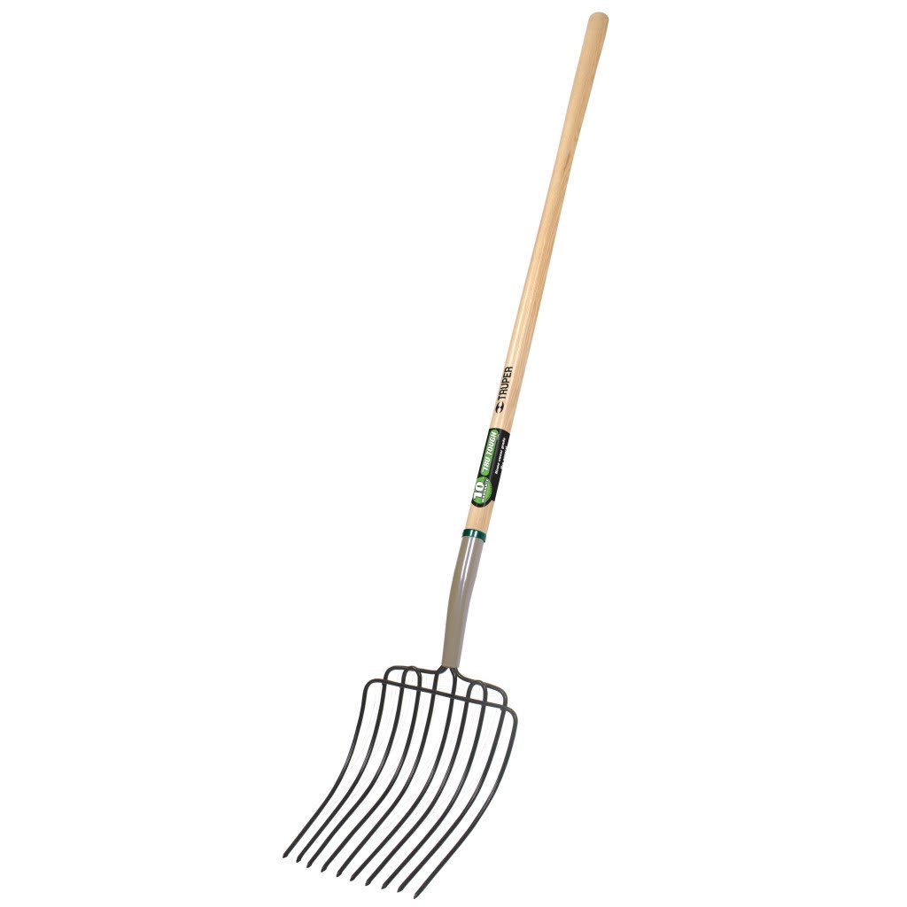 Photo 1 of ***BENT TEETH** Truper 54-Inch Handle 30331 Tru Tough Manure/Bedding Fork, 10-Tine, Long Hand