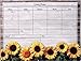 Creative Hobbies Magnetic Weekly Calendar Memo Grocery List Notepad Set, 52 Sheets with Pen & Decorative Magnet - Sunflowers