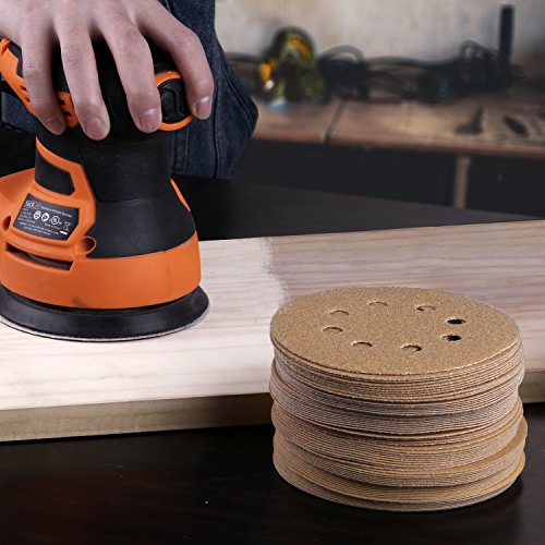 100PCS Sanding Discs, Tacklife 8 Hole 