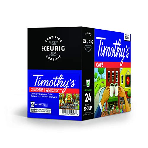 Timothy's World Coffee German Chocolate Cake K-cup for Keurig Brewers, 96 Count