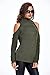 Women's High Neck Cold Shoulder Cable Knitted Sweater Pullover