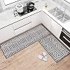 Kitchen Rugs and Mats Washable [2 PCS], Non-Skid Soft Absorbent Kitchen Mats Set for Floor, Comfort Runner Rug Carpets…