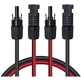 Renogy 5FT 12AWG Solar Extension Cables, M&amp;F Connector, Black&amp;Red, 1 Pair | MC4 Wire Cord, IP65 Waterproof, UV Protection for Solar Panel Off-Grid Solar System, TUV Tested