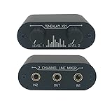 TENEALAY 2 Way Audio mixer 3.5mm Un-powered