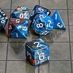 CiaraQ DND Polyhedral Dice Set with a Black Dice