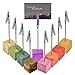 Jmkcoz 16pcs Table Numbers Holders, Memo Note Clip Stand Photo Holder Stand Card Paper Clip Holder with Wooden Base