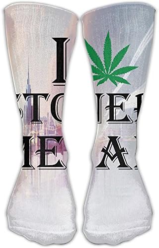 XNGTAX Thigh High Socks Weed Woman's Funny Champion Athletic Leggings Knee High Stockings For Dress Sport 30cm