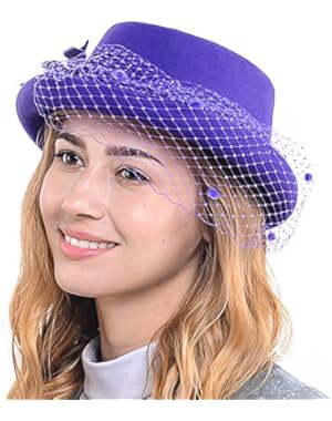 Womens 1920s Vintage Wool Felt Cloche Bucket Hat Winter Z010