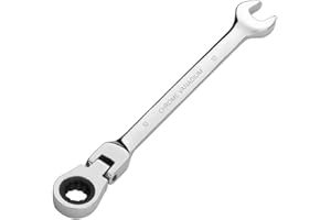 FLZOSPER 10mm Metric Flex-Head Gear Wrench,Box End Head 72-Tooth Ratcheting Combination Wrench Spanner