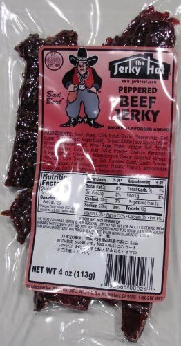 Jerky Hut PEPPERED BEEF JERKY by THE JERKY HUT