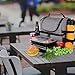F40C4TMP Lunch Box Insulated Double Deck Lunch Bag for Men Women, 12 Cans Leak-proof Dual Compartment Cooler Tote Keep Warm and Cold with Bottle Side Pocket and shoulder Strap for School, Camping Grey