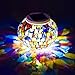 Solar Powered Mosaic Glass, MerryNine Solar Table Lamp Color Changing Glass LED Rechargeable Solar Night Lamp Waterproof Solar Outdoor Lights for Home,Yard, Patio, Party Decorations (Grilles-Cadenza)