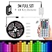Led strip lights 5050 16.4ft/5m Flexible Led strip Changing RGB TOPMAX NON-Waterproof Lighting with 44keys Remote Cotroller and 12V 3A Power Adapter