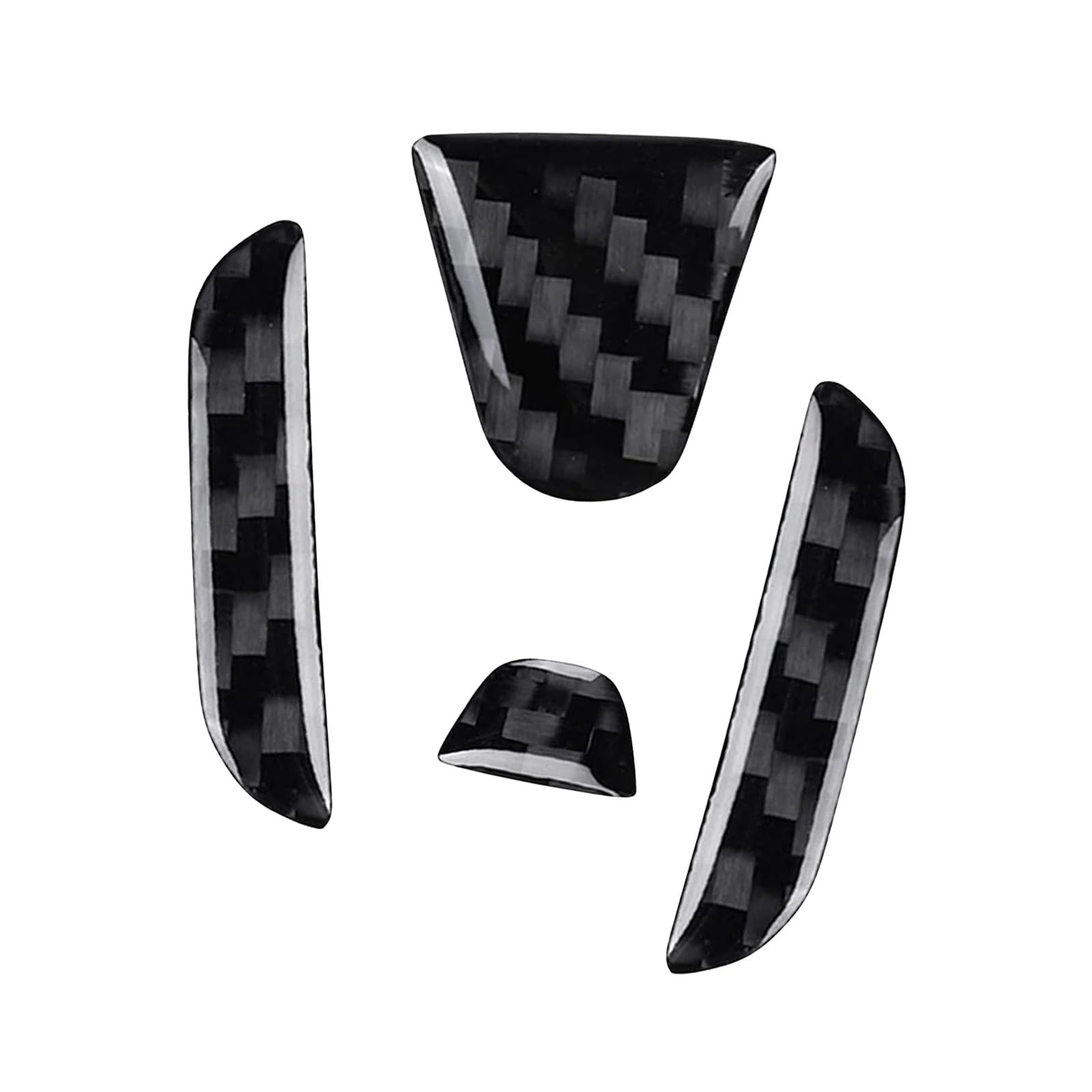 Photo 1 of **INCOMPLETE SET** Bilisin Compatible with Rear Tailgate Insert Emblem Logo Carbon Fiber Emblem Badge Decal Cover Trim with Strong Adhesive for Honda Accord 2018-2024 Black