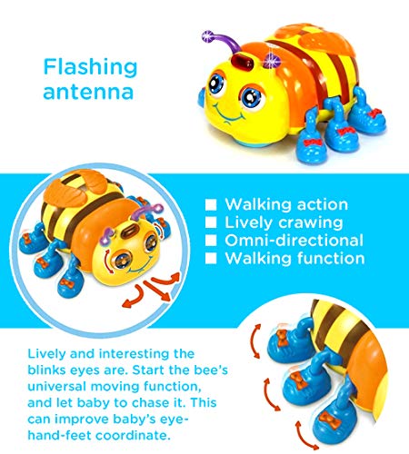 LUKAT Musical Baby Toy Toddlers, Crawling and Singing Bee Toys