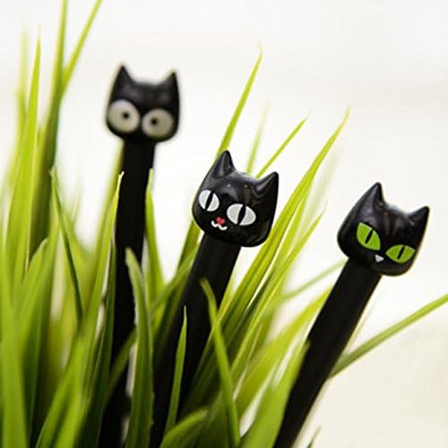 4X Cute Black Cat Gel Pen Kawaii Stationery Creative Gift School Supplies 0.5mm