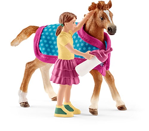 Schleich Foal with Blanket Playset