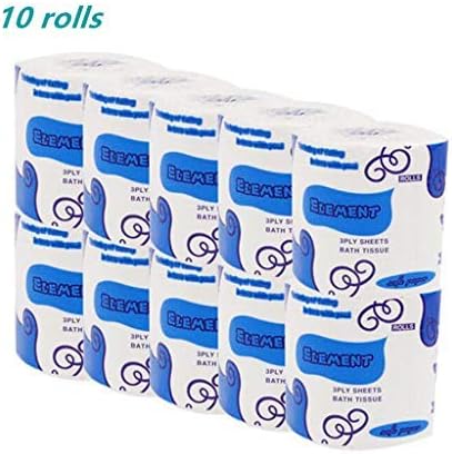 Absorbent Hand Towels,Soft Toilet Tissue Roll, 3-Ply Toilet Paper,Bathroom Tissue,Paper Towels for Household Sanitary Rolls for Home Kitchen Daily Use - Not Harm Skin (10 roll (E), White)