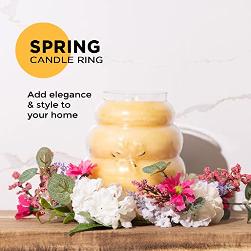 A Cheerful Giver Small Wreath Candle Ring English Garden