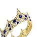 Crown Cake Topper Set for Kids Birthday Party Decoration Supplies Baby Princess Shower Party Decoration (Gold-blue)