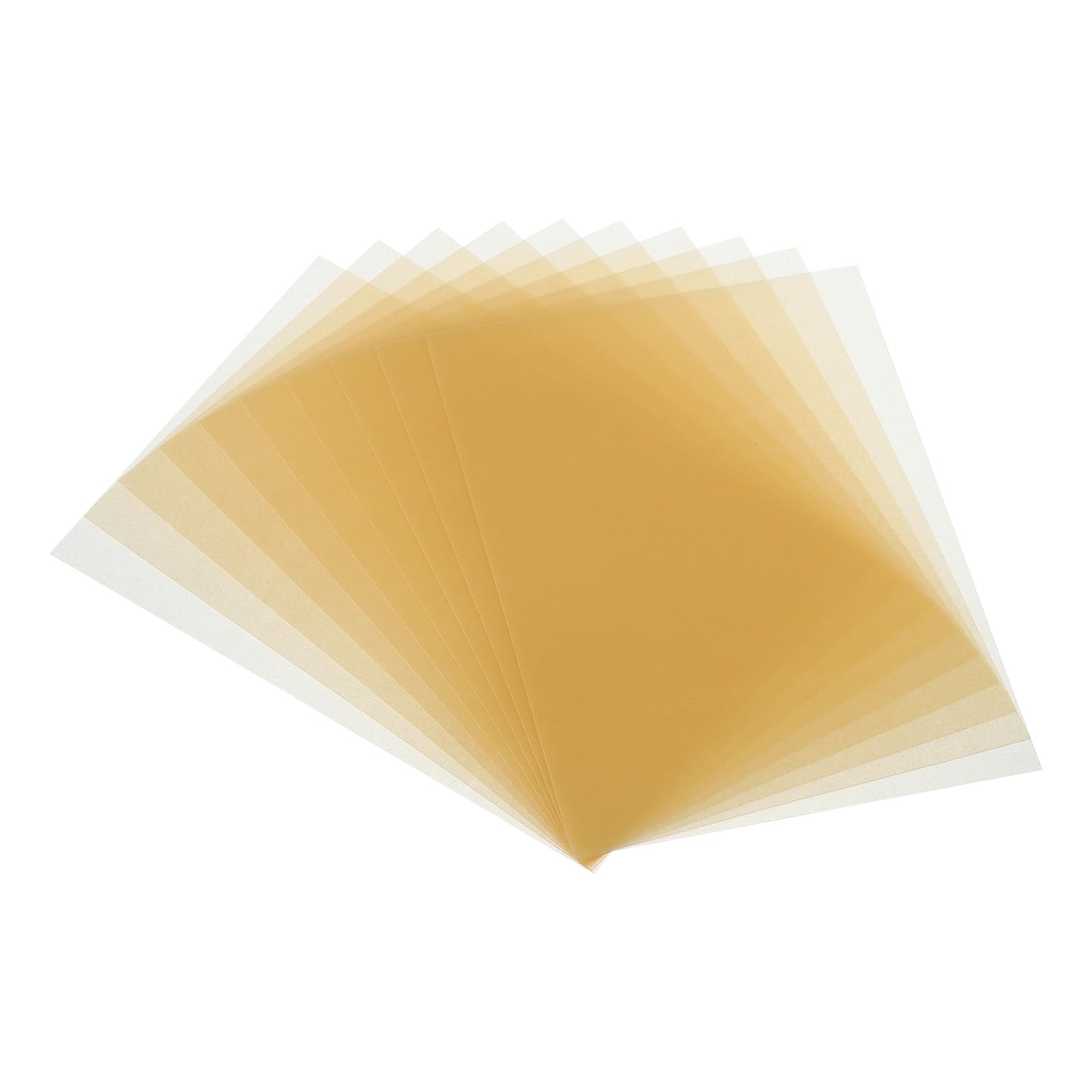 PATIKIL 7.87 x 5.7 Inch Shrink Plastic Sheets, 10 Pack Colorful Printable Sanded Blank Heat Shrink Art Film Paper for Creative Craft, DIY Making, Gold Tone