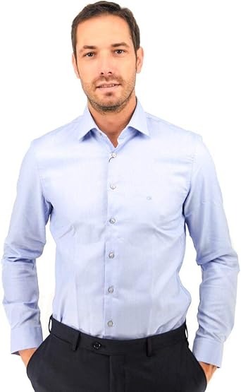 Calvin Klein Chemise Homme Bleu Ciel Bleu 37 Amazon Fr Vetements Et Accessoires