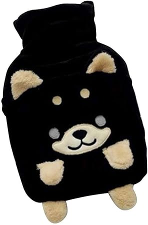 Bocotoer Warmflasche Aus Naturkautschuk Mit Schwarzem Weichem Pluschbezug Fur Hunde Fur Warme Und Komfort Fur Den Winter Amazon De Kuche Haushalt