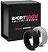 Silicone Wedding Ring (Band) for Men by SportGrow - 2 Rings Pack (Black+Grey) Size 10, Rubberized, Thin (2 mm), Premium Gift Box, for Hard-Working and Active People