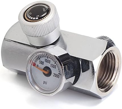 Wanrane Cylinder Adapter 0-2000PSI Homebrew CO2 Cylinder Refill Adapter Connector DIN 477 W21.8 BS 34