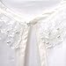 Acecharming girls Beaded Flower Bolero Jacket Shrug Short Cardigan Dress Cover Up,Cream White,6-7