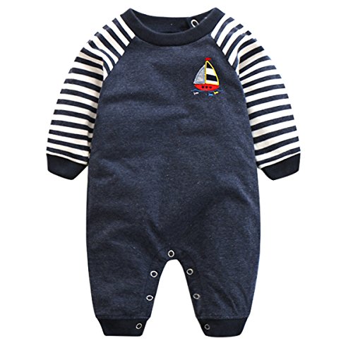 Bebone Baby Boy Striped Patchwork Romper