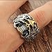 PAURO Men's Stainless Steel Skull Kito Head Punk Vintage Style Ring Size 10