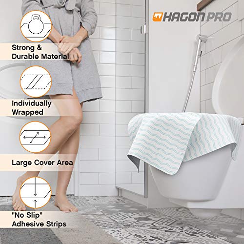 Toilet Seat Covers Disposable - 20 Pack - Waterproof, Ideal for Adults and Kids - Extra Large, Individually Wrapped for Travel, Toddlers Potty Training in Public Restrooms (Waves, 20) - Thumbnail 4
