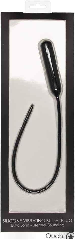 Shots Silcone Vibrating Bullet Plug Extra Long, Urethral Sounding, Black, 64 g - Image 4