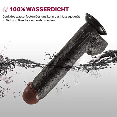 31cm-Dildo-del-Realistico-per-Donna-Pene-Finto-Classici-con-Potente-Base-a-Ventosa-Giocattoli-Sessuali-per-Anale-Punto-G-Vagina-Sex-Toys-con-Due-Strati-di-Silicone-Real-Cock-Dong-Nero